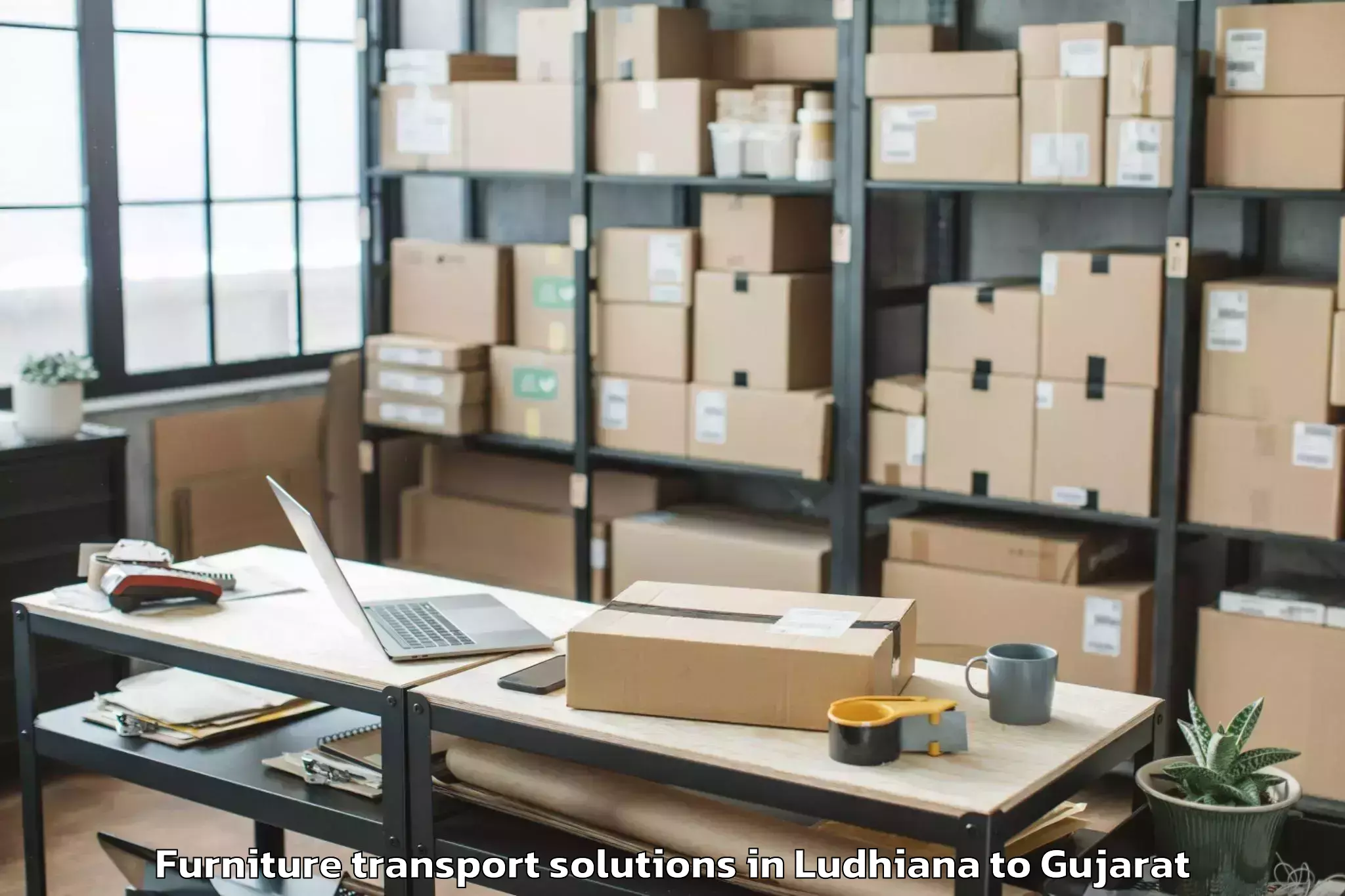 Affordable Ludhiana to Morbi Furniture Transport Solutions